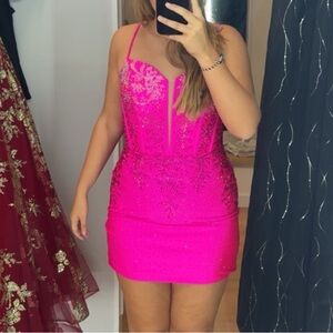 Vibrant Pink Mini Dress